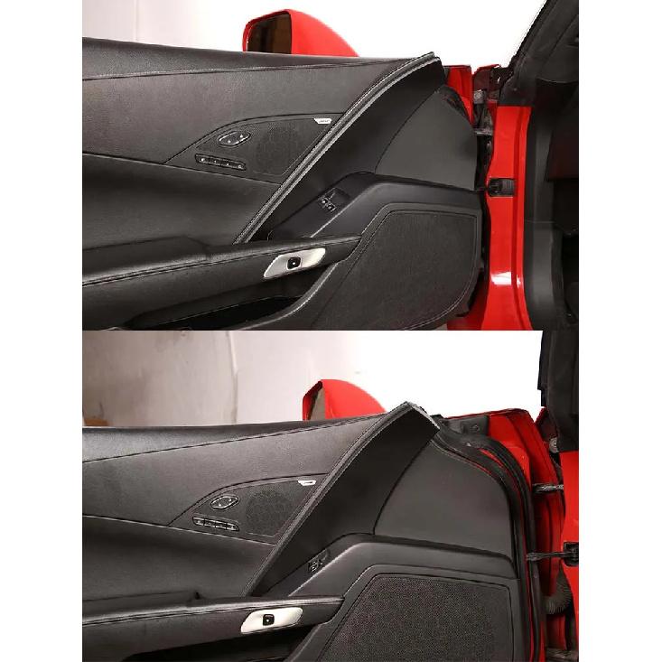 ABS Carbon Fiber Car Main driver's Inner Door Panel Cover Sticker Trim sticker For Chevrolet Corvette C7 2014-19 Car Accessories