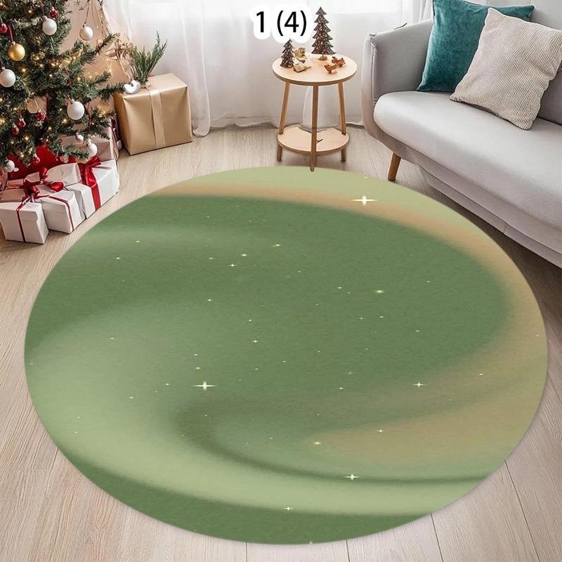 Dreamy Gradient Round Rug Soft Non-Slip Home Decor Carpet Geometric Spirals Pattern Floor Mat for Playroom Bedroom Living Room