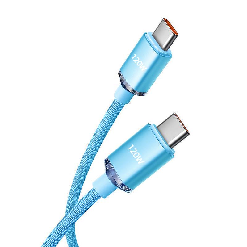 Jingyao 120W Dual Type-C Fast Charging Cable for Apple 15 and Huawei Honor 6A Flash Charging