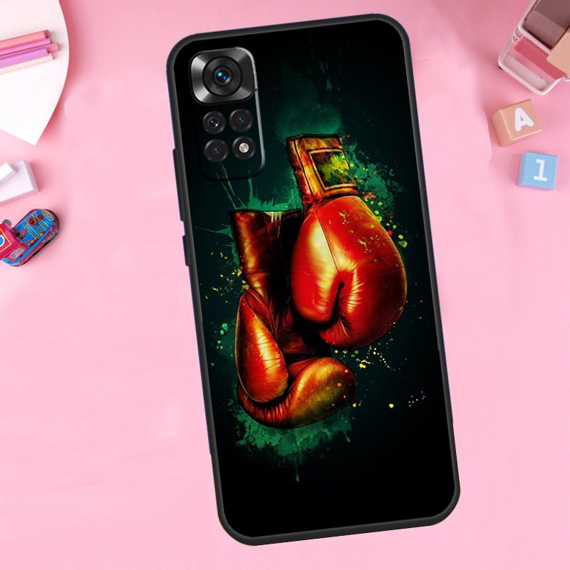 Боксерские перчатки Для Xiaomi Redmi Note 14 10 11 12 13 15 Pro Plus Чехол для телефона Для Redmi 15C 14C 10C 12C 13C 15