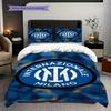 Inter Milan Emblem Vibrant Background Three-piece set (1 * duvet cover + 2 * pillowcase, without core) Bedding set Christmas birthday gift