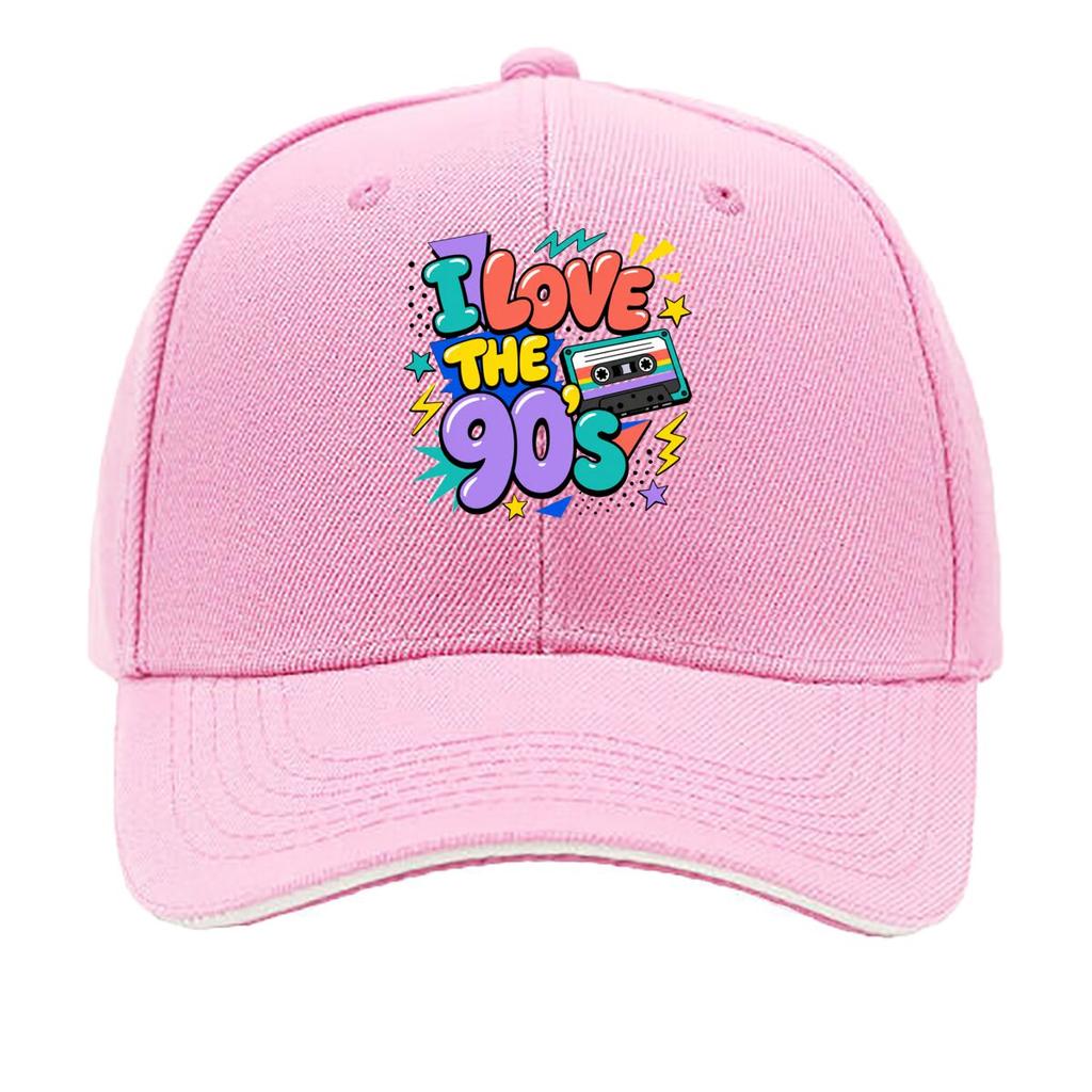 Retro Love The Nineties Cassette Bur Sandwich Baseball Cap Sun Cap Outdoor Workouts Hat