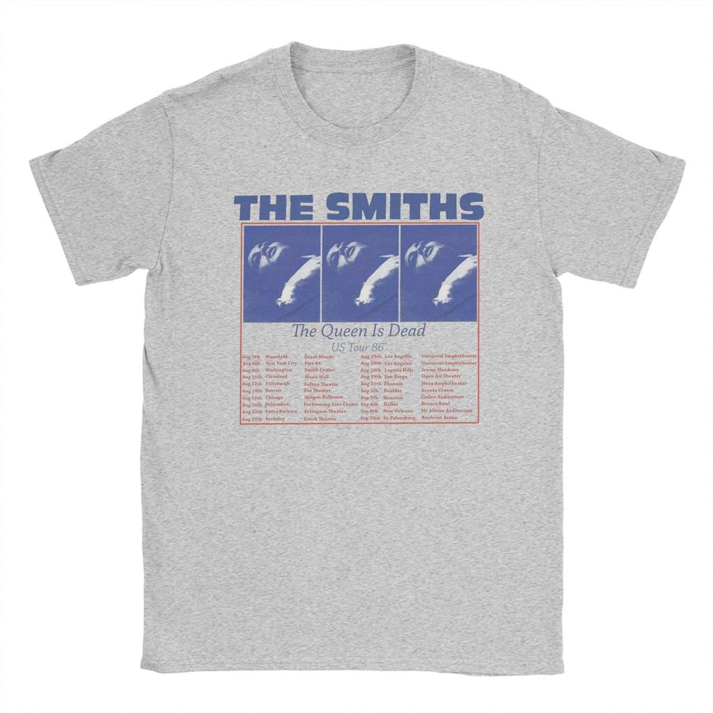 The Smiths Тур по США 86 The Queen Is Dead Футболка Унисекс Смешная Хлопковая Футболка С Круглым Вырезом С Коротким Рукавом Футболки Одежда Больших Размеров