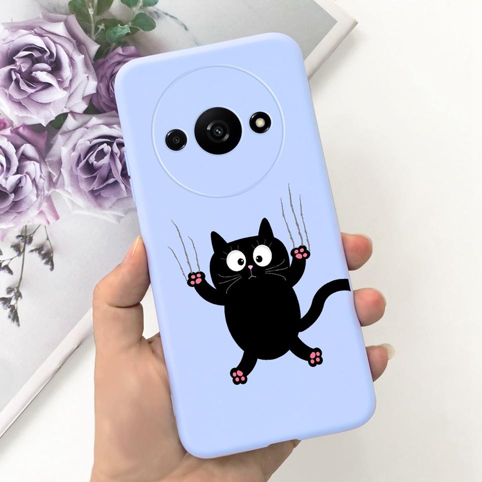 Задняя крышка для Xiaomi Redmi A3 4G Мультяшные животные Мультяшная раскраска Funda Etui для Xiomi RedmiA3 A 3 Мягкий ТПУ Силиконовый чехол