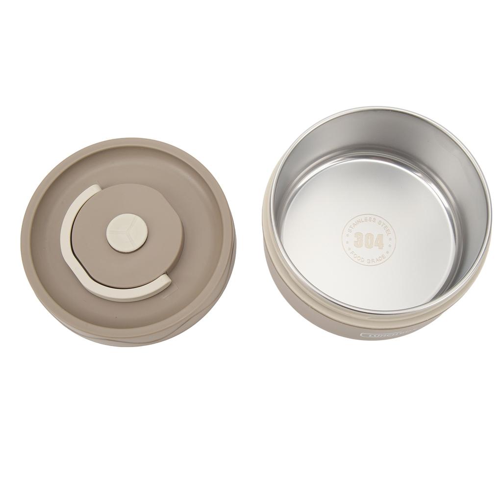 Термопот 420 мл 304 нержавеющая сталь двухслойный портативный круглый форма термос обед