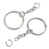 30/50Pcs Silvery Zinc Alloy Keyring for Jewelry Making, Luggage Accessories, Keychain DIY Christmas Halloween Back To School Creative Crafts, More!