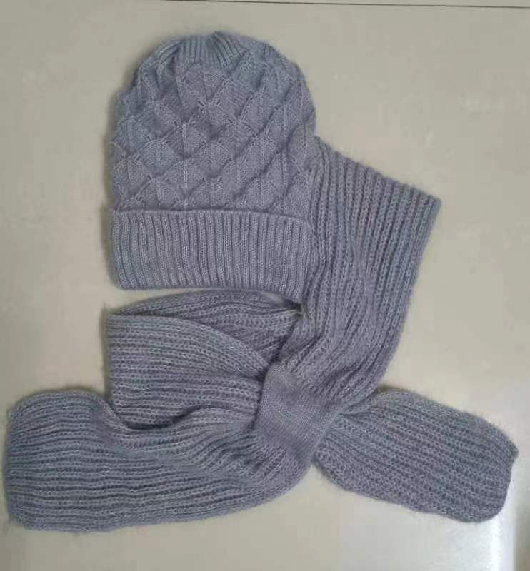 Новая шапка с утолщенной осенне-зимней шапкой, вязаная из пряжи, женская теплая сетка, красная шапка с противохолодной беличьей нитью