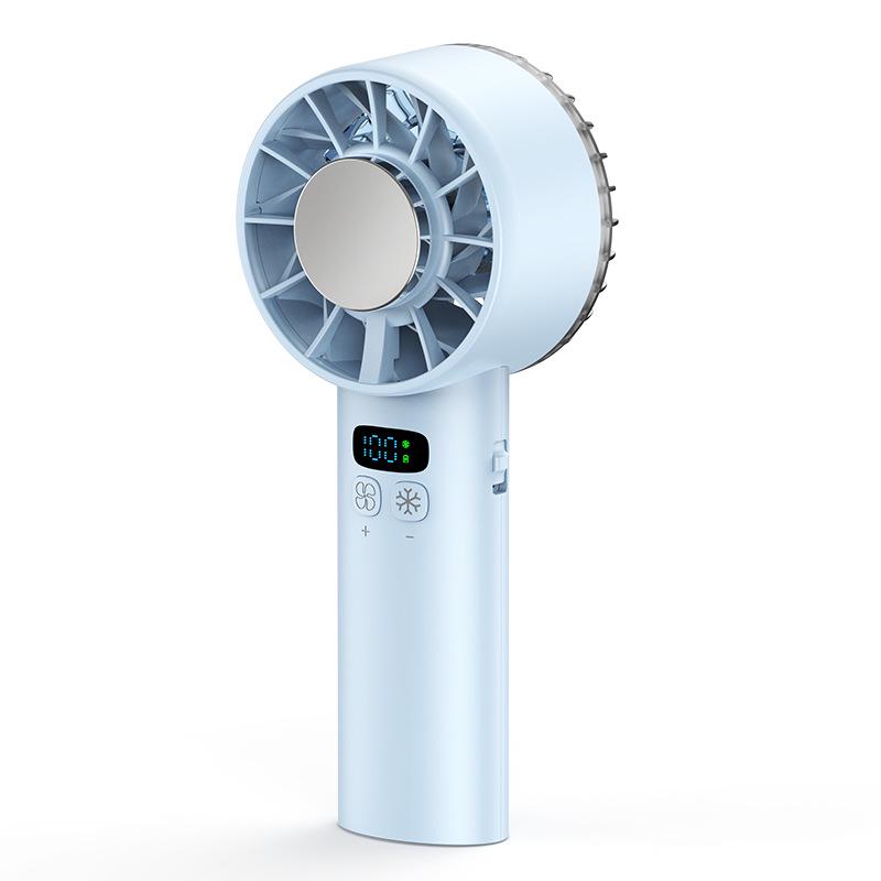 2025 High-Speed Handheld Cooling Fan: 100-Speed Mini USB Rechargeable Portable Outdoor Fan