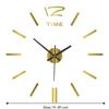 Frameless 3D Wall Clock Battery Operated Mirror Wall Clock Wall Clock Decor  Living Room Decor