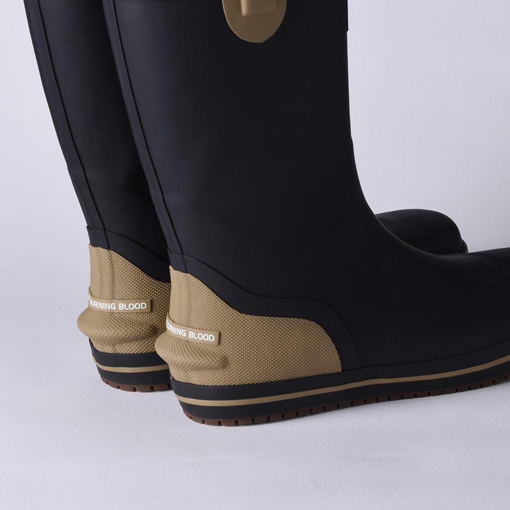 RBB Boat Game Boots Long XL Black x Beige 7776