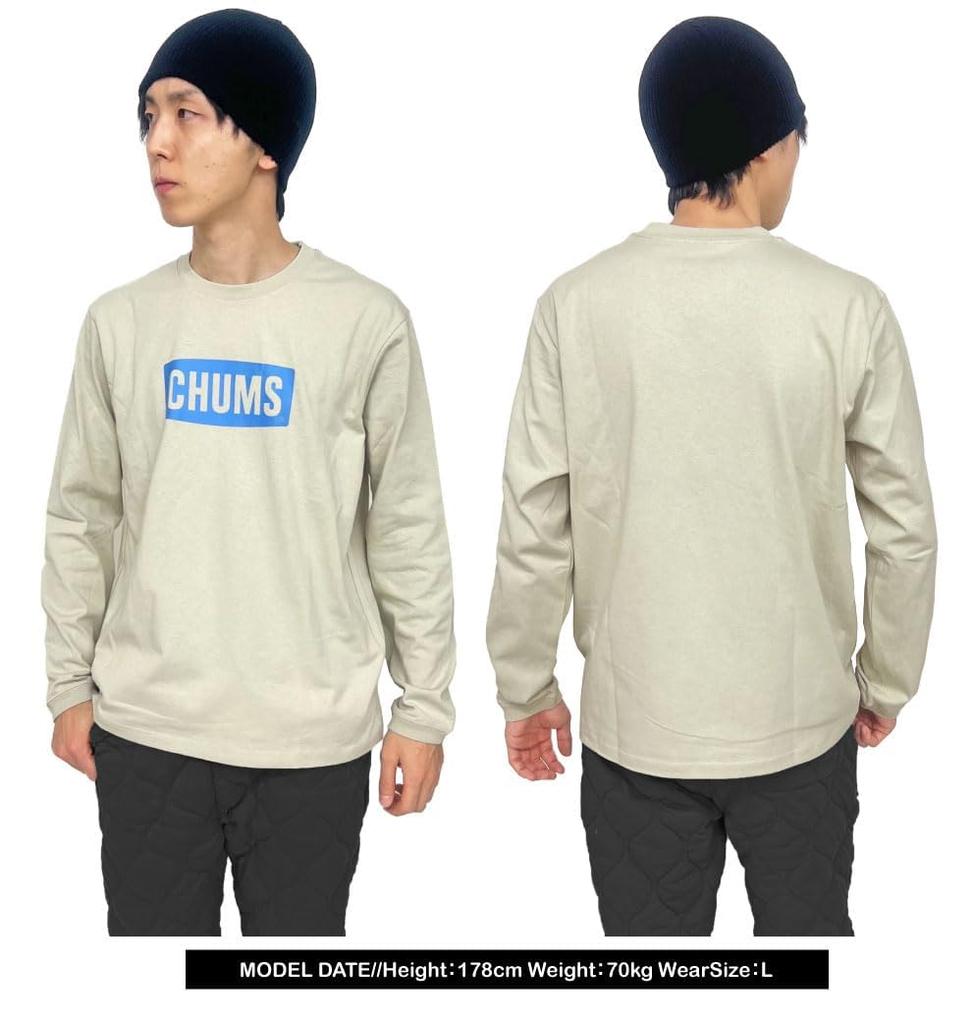 Ретро Лого Фиолетовый Безумный [Chums] Футболка с длинным рукавом Мужская