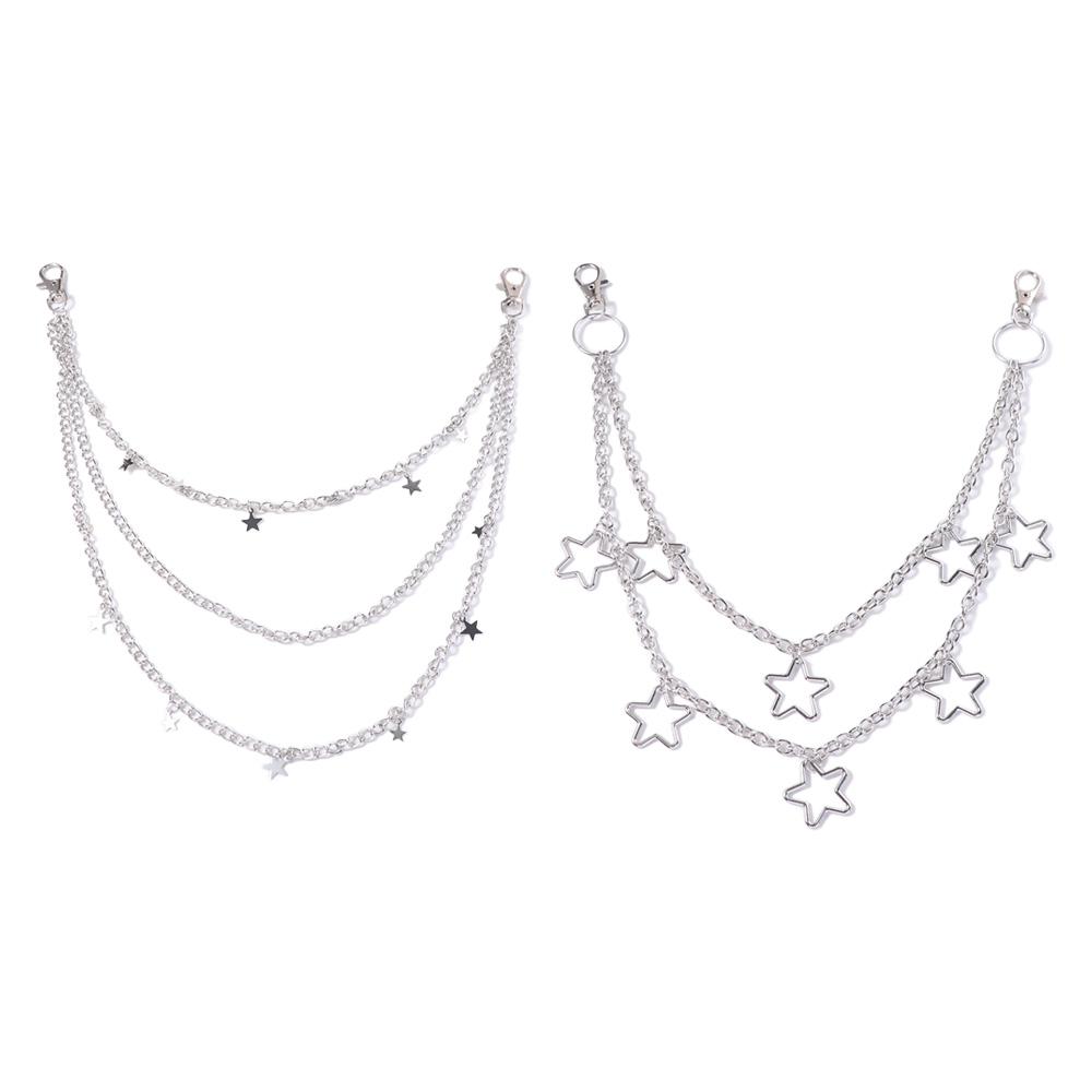 Tassel Love Heart Waist Chain Zinc Zinc Zinc Alloy Pants Chain Cool Tassel Jeans Chain  Female