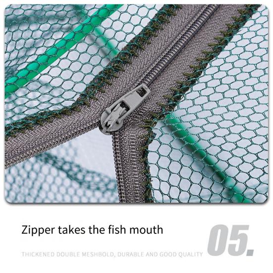 Foldable Fishing Bait Trap 6/8/10/12/16 Holes Heavy Duty Fine Mesh Portable Collapsible Shrimp Minnow Crawfish Catcher Trap Cast Trap Net Dip Cage