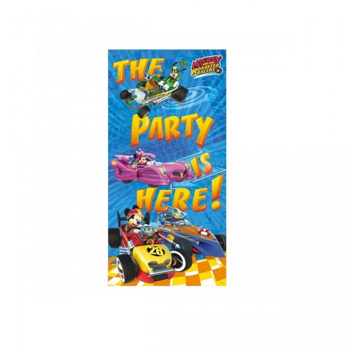 Микки Маус и гонщики-роудстеры Вечеринка здесь Постер на дверь