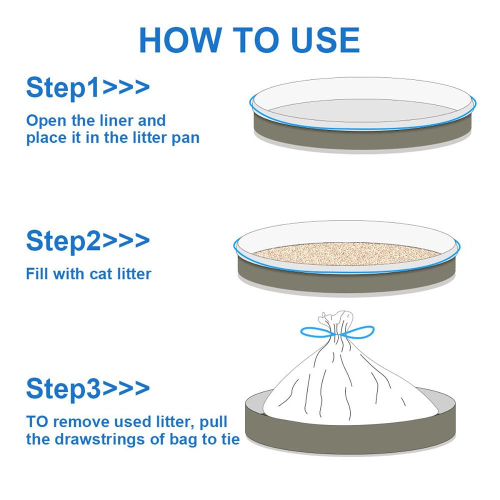 Прочный одноразовый герметичный мешок для мусора с завязкой на шнурке для кошачьего туалета мешок для мусора мешок для отходов