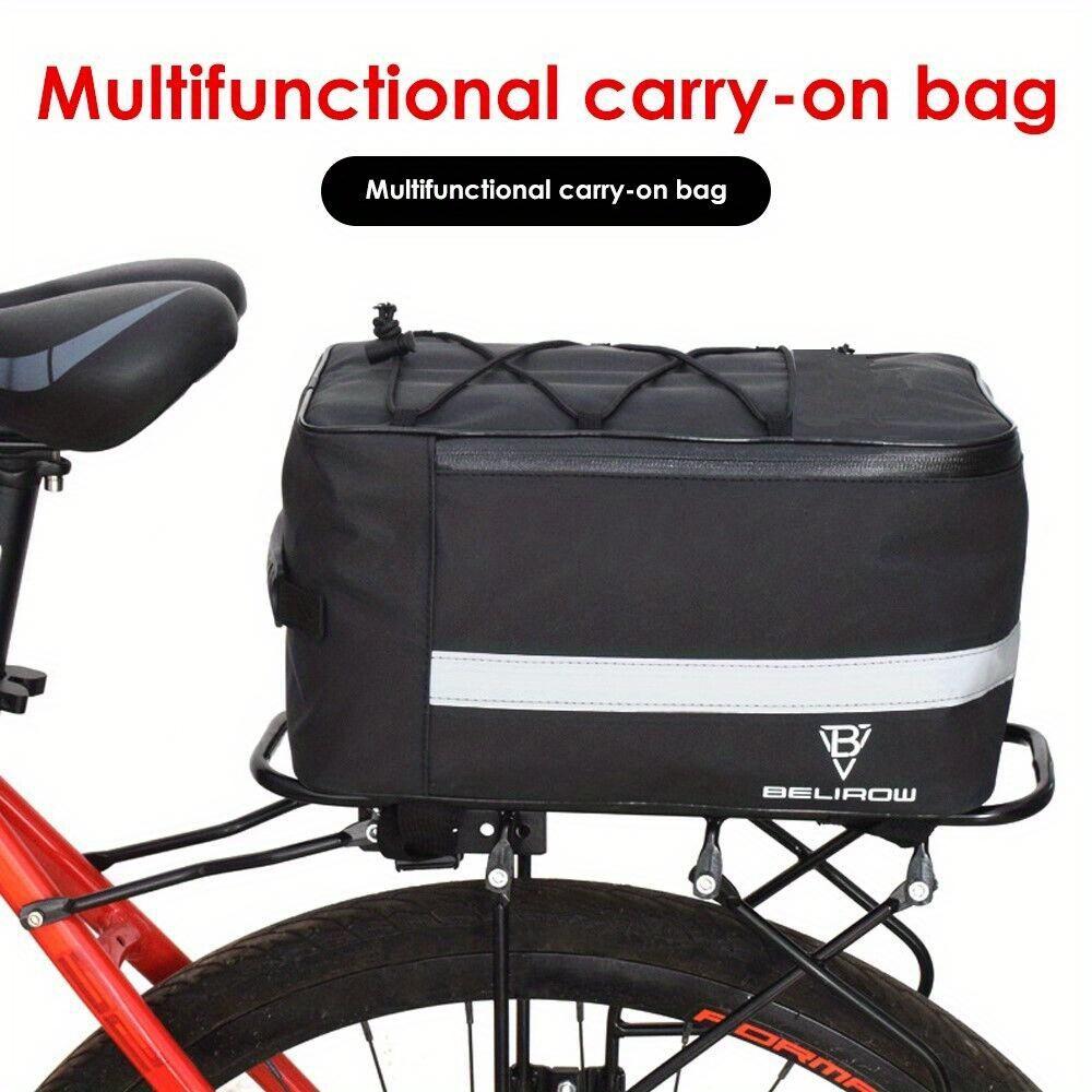 PVC Bicycle Rear Seat Bag - Waterproof Trunk Pannier with Ample Storage Space for Cycling Accessories - Durable and Easy To Install Bike Rack Bag