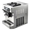 Commercial Ice Cream Machine, 20-28L/H Yield, 2200W 3-Flavor Countertop Soft Serve Ice Cream Maker with 2 x 6L Hoppers & Built-In Puffing Pump,