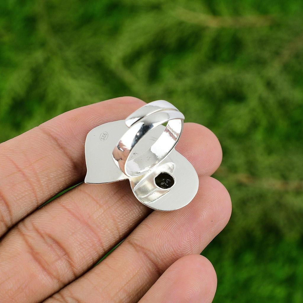 Round Peridot Gemstone Anniversary Wedding Statement Ring 925 Sterling Silver