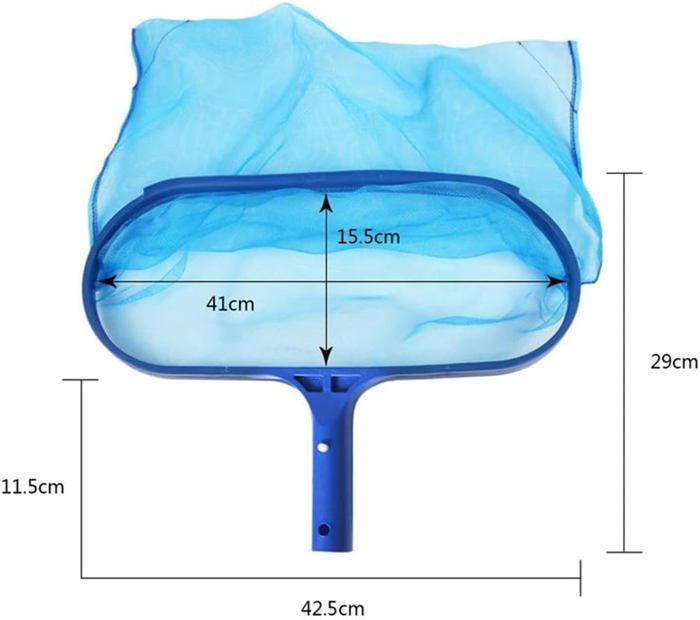 Épuisette de piscine à mailles fines - AIMOONSA - 41 x 15,5 cm - Maille fine nylon - Pour barre Ø 3 cm