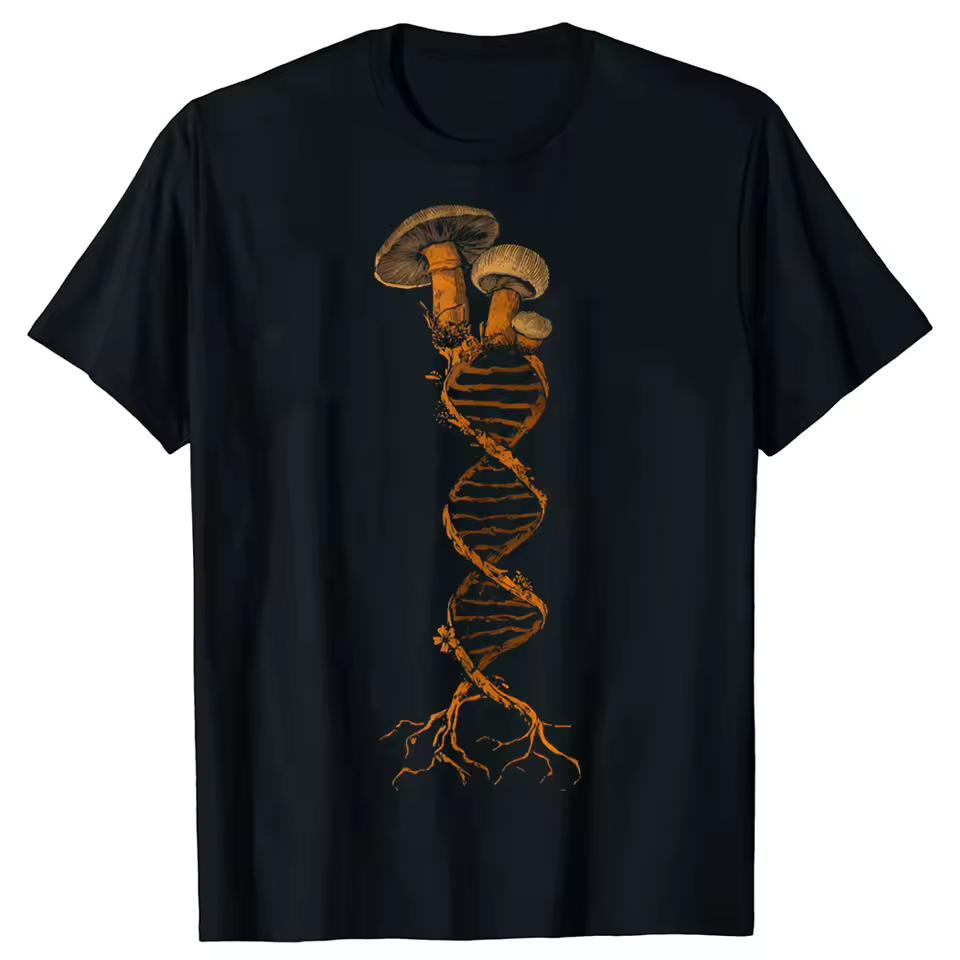 Mushroom DNA Mycology Shroom Hunter T-shirts Men Women's Fashion Casual Tshirt Streetwear T Shirt