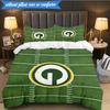 Green Bay Packers Gear 3pcs Bedding,Including 1pc Duvet Cover And 2pcs Pillowcases Perfect for Christmas,Ideal for Bedroom, Dormitory
