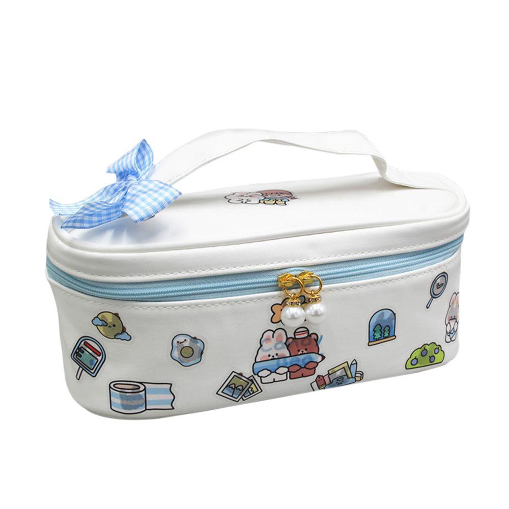 Креативный милый пенал из искусственной кожи, школьная сумка для хранения, кожаная косметичка, большой пенал для ручки для девочки, ручка-карандаш «Клубника кавайная»