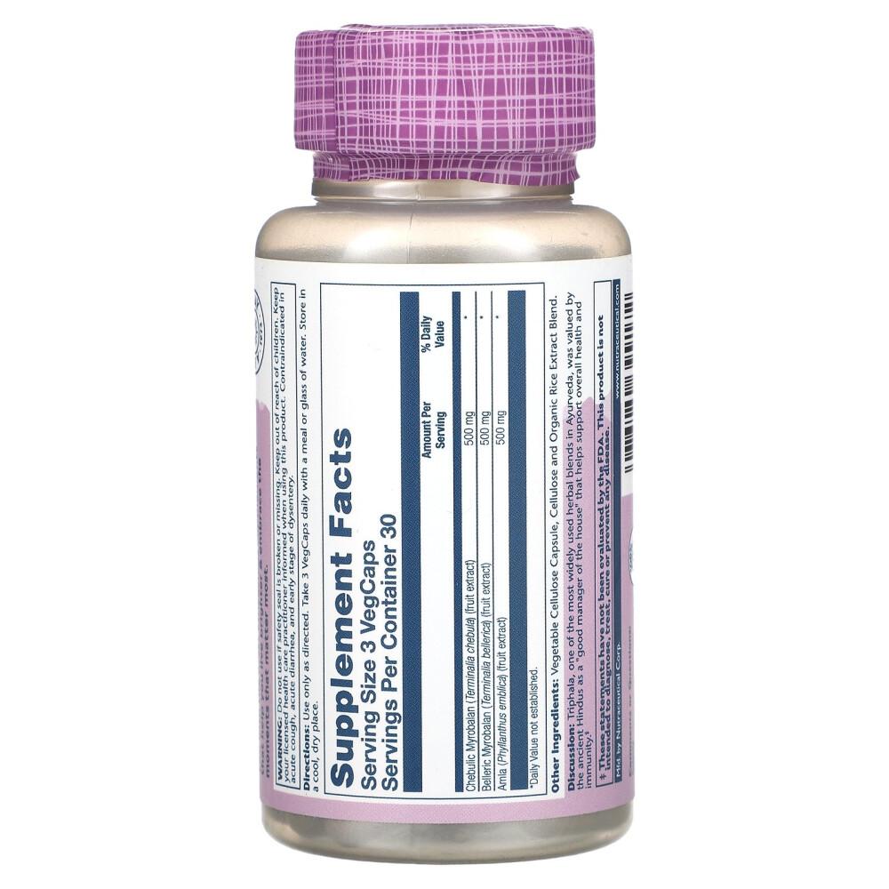 Solaray Vital Extract Triphala 1500mg Veggie Capsules 90 Count (500mg per capsule)