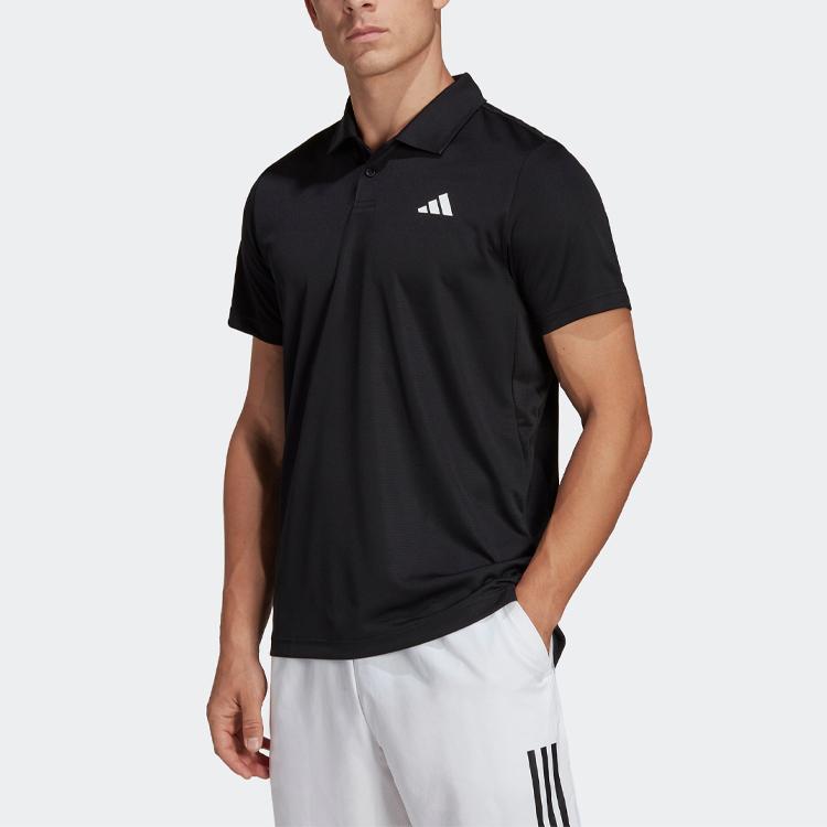 Adidas Polo Shirts Men's Black Polo Collar Moderate Straight Fit HS3236