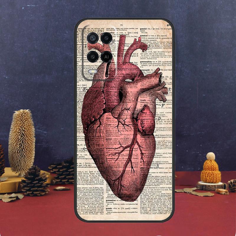 Anatomical Heart Anatomy For OPPO A54S A74 A94 A58 A78 A98 A16 A76 A96 A15 A17 A77 A5 A9 A52 A72 A79 A53S A57S Case