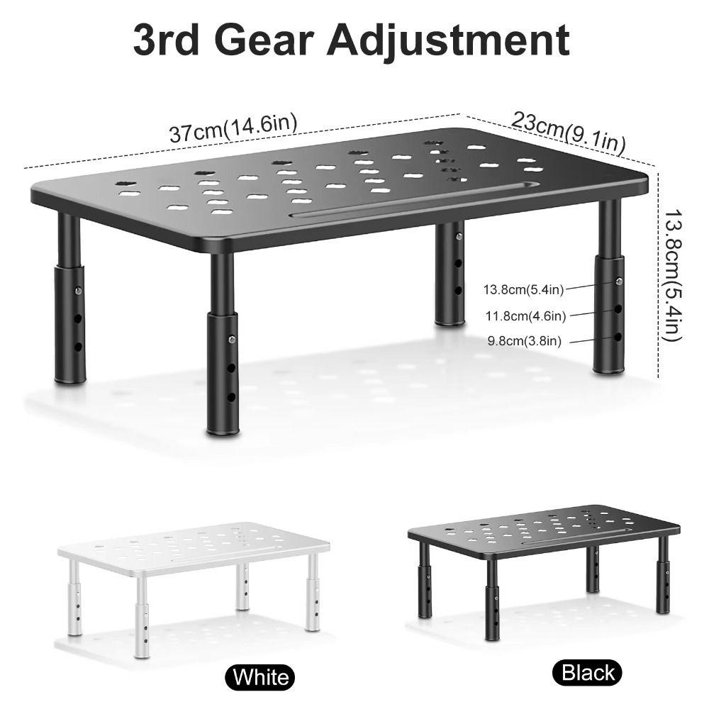 3 Height Adjustable Computer Monitor Riser Steel Construction Computer Monitor Holder  Studio Setup