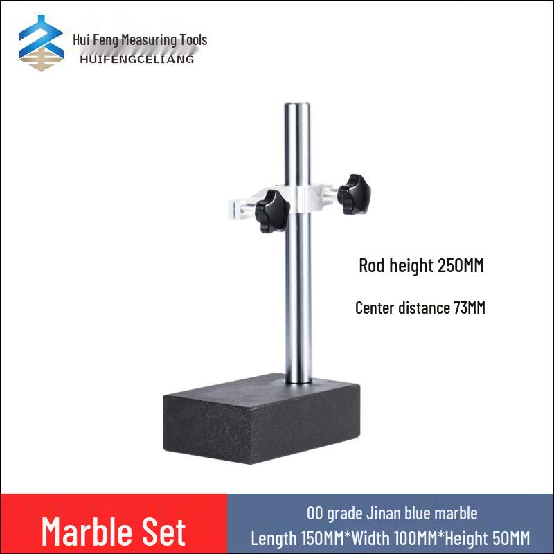 Digital Dial Indicator Stand with Marble Base, Height Gauge, and Measuring Seat