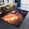 KOF Anime Beautiful Painting Carpet for Living Room Large Area Rug Black Soft Carpet Home Decoration Mats Boho Rugs Picnic