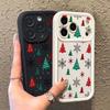 Merry Christmas Print Case For iPhone 17 Air 16 15 14 13 12 Pro Max 16 17 Pro 16e 11 Shockproof Solid Color Silicone Phone Cover Cases