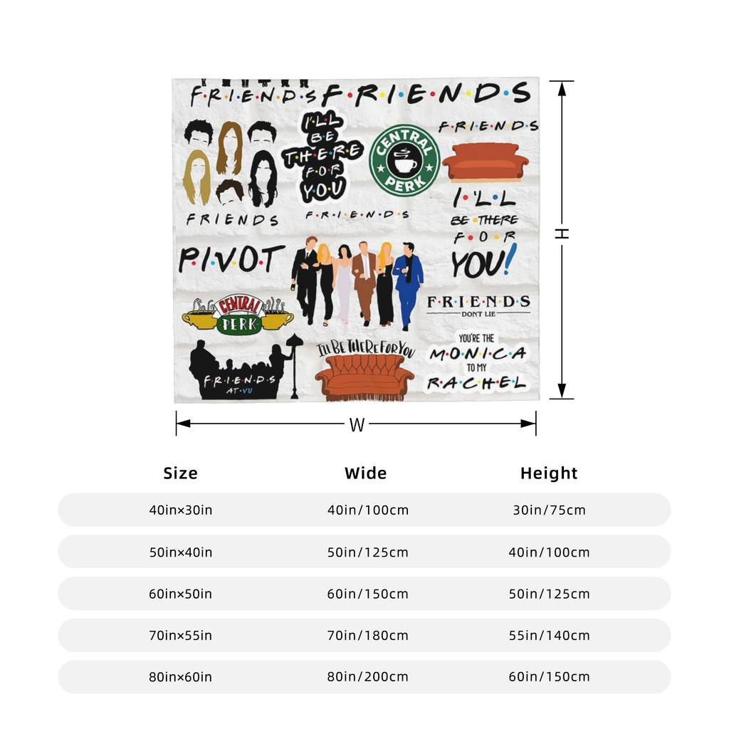 Сериал Друзья Американское одеяло Мультяшное Central Perk Фланелевые пледы Постельное белье Диван Персонализированные Мягкие теплые покрывала