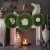 Green Leaves Christmas Wreath Ordinary Leaf Door Hanging Christmas Wreath  Home Decoration