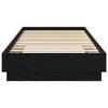 LED Bed Frame in Black Oak 80 x 200 cm Particleboard