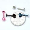 3 4 5 мм Диаметр 5 цветов Нержавеющая сталь Мужчины Женщины Завинчиваются назад (пронзили) Украшения для тела, губная серьга, пирсинг губы, украшения для тела