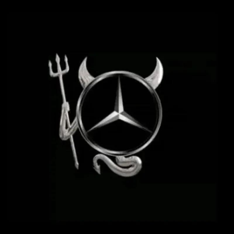 2PCS LED Car Door Welcome Lamps Logo Emblem Ghost Shadow Light Auto Accessories Mercedes Benz AMG CLA CLS C218 W218 A207 C207 C1