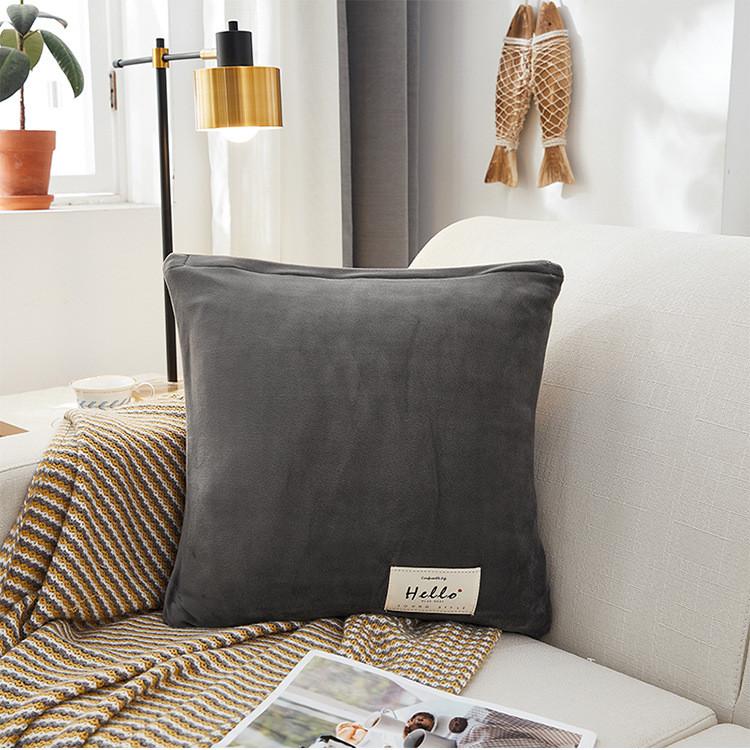 Cosy Home Velvet Pillowcase Plain Car Couch Soft Cushion Cover Simple Hued Office Simple Pillowcase Decorate Durable Material
