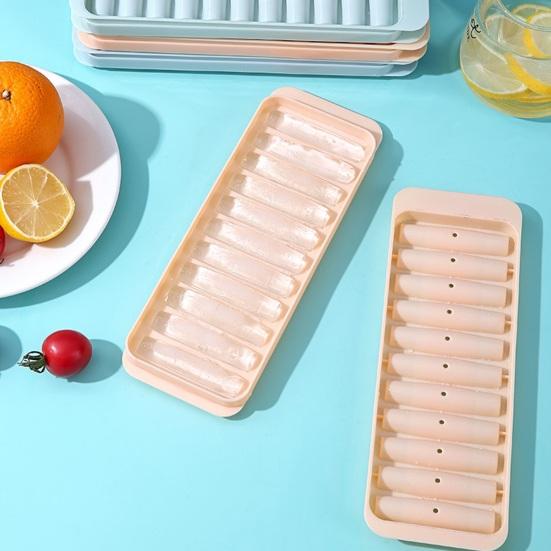 Форма для лотка для ледяных палочек с крышкой, пищевой класс, легко снимается, не содержит BPA, напитки, виски, коктейли, длинная полоса, форма для изготовления кубиков льда, кухонные принадлежности