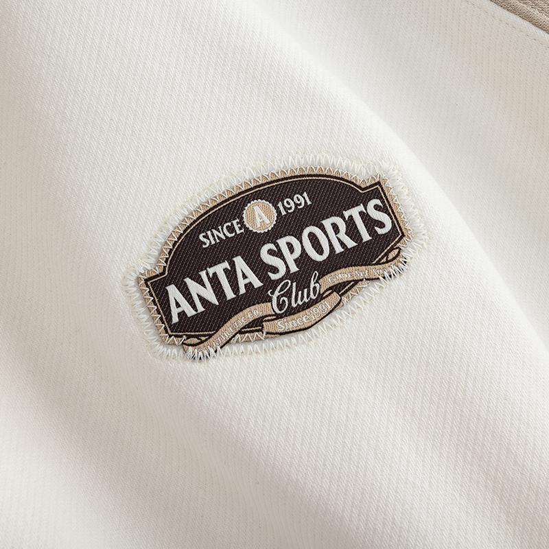 Men's ANTA Sweatshirts Unisex Ivory White Crew Neck Moderate