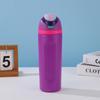 Stainless Steel Insulated Travel Mug With Flip Lid Straw - 304 Inner Portable Outdoor Gym Office School