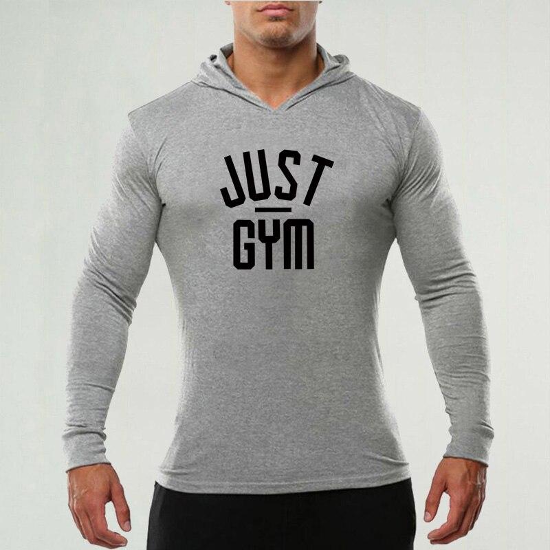 Muscleguys Осенний свитер с капюшоном, мужская новая модная брендовая футболка с принтом, тонкая куртка на весну и осень, рубашка с тонким дном