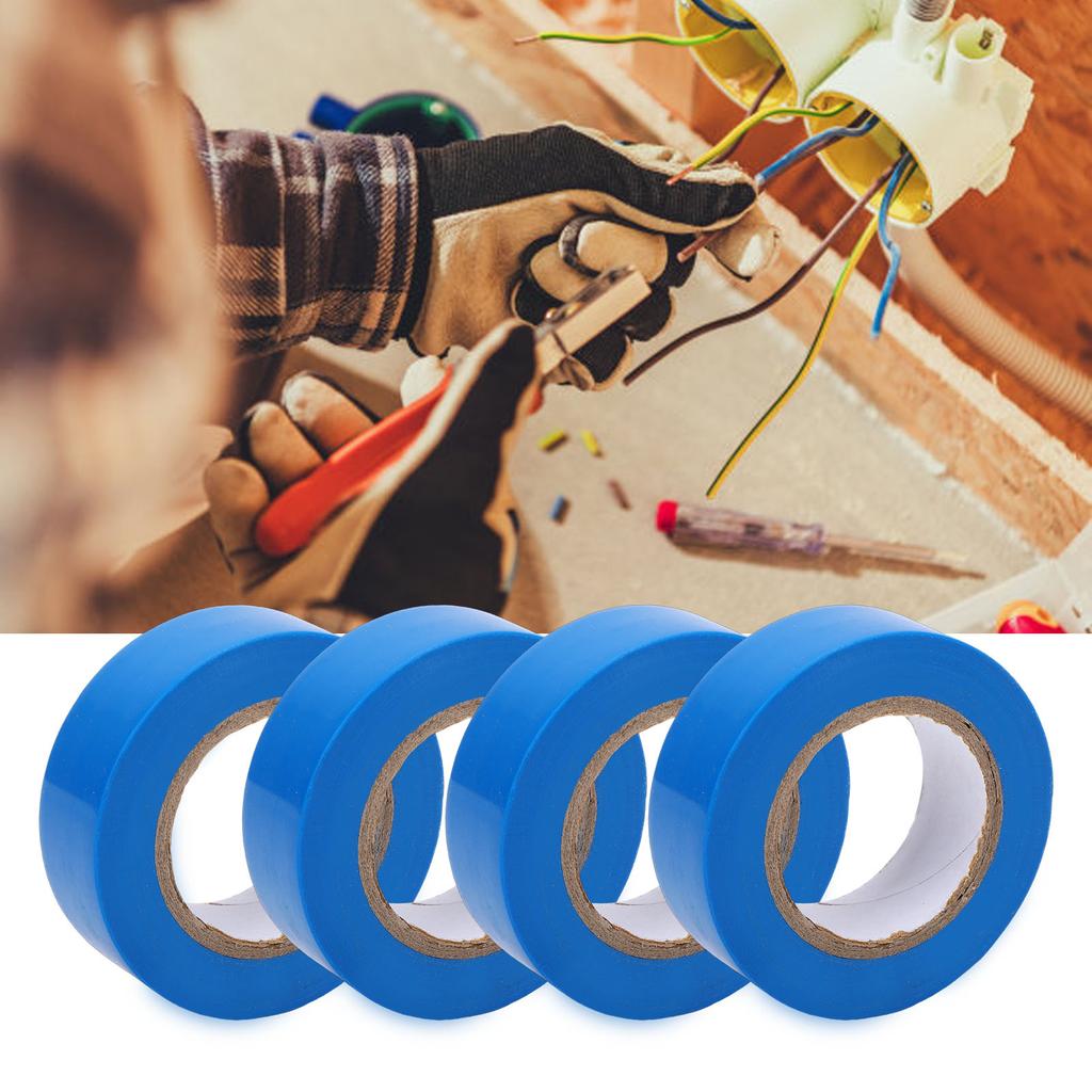 10 Rolls Electrical Tape Flame Retardant Insulation Strong Adhesion Rubber Based Adhesive with 600V Dielectric Strength for Wire Splices Cable Bundli