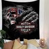 Harley Davidson Cycles Tapestry Wall Hanging, Motorcycle Brand Logo, Wall Decor for Bedroom Living Room Dorm