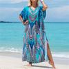 Ladies Loose Beach Cover Up Robe Vacation Sun Shirt Cover Up