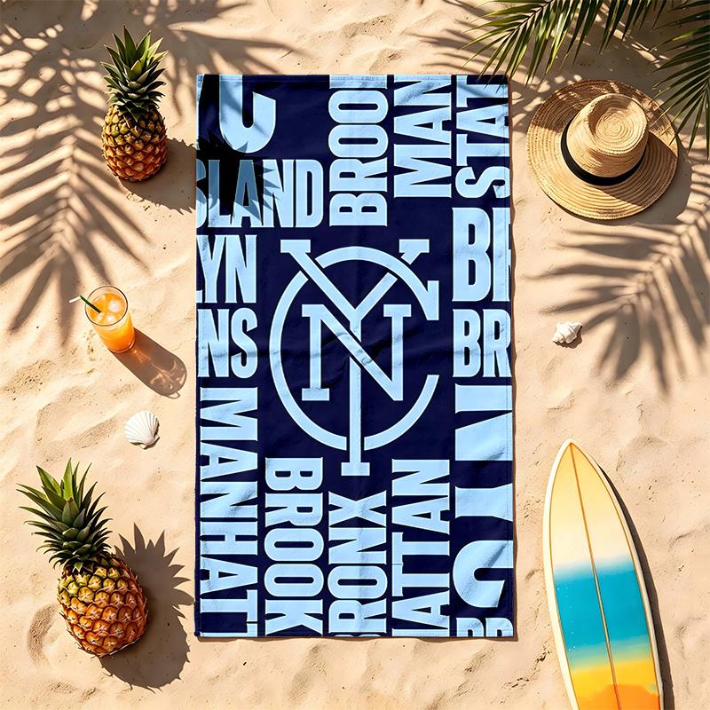 New York City FC (5) Theme Beach Towel Sand Resistant Soft And Comfortable Suitable For The Pool Camping Yoga And Diving A Travel