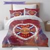 Heart Football Custom Name Pattern Bedding Quilt Set Quilt Cover Pillowcase Home Birthday Gift(1 * duvet cover + 2 * pillowcase, without core)