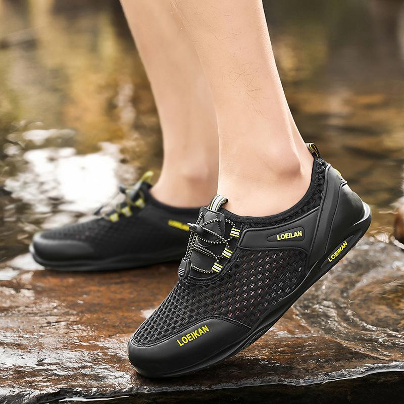 Сандалии мужские походные туфли летние легкие дышащие кроссовки сетчатые мужские туфли забродные туфли