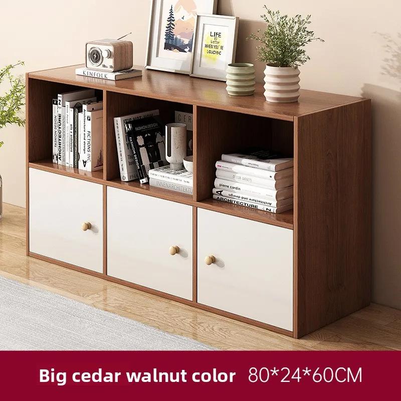 Bookshelf Bookcase Floor Shelf Home Living Room Study Combination Locker Bedroom Low Cabinet